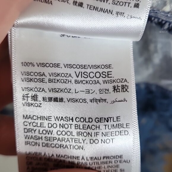 Roxy Open Kimono Cardigan One Size S/M/L/XL Blue Fringe Dolman Bohemian Rayon - Picture 8 of 13